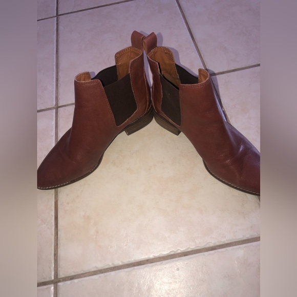 Prwnd  lucky brand cognac ankle booties  size 7.5 - Picture 5 of 6